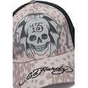 kasketter-buet-gra-snapback-13-skull-af-ed-hardy
