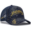 kasketter-buet-marinebla-snapback-outline-dragons-af-ed-hardy