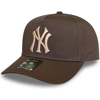 Kasketter buet brun snapback Rise Structured A-Frame26 fra New York Yankees MLB af Nike