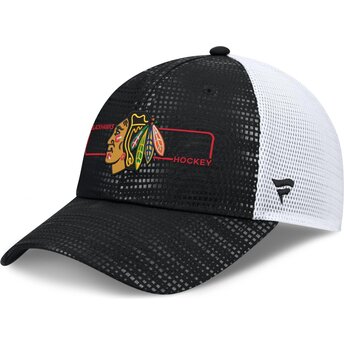 Kasketter buet sort snapback Structured Meshback fra Chicago Blackhawks NHL af Fanatics