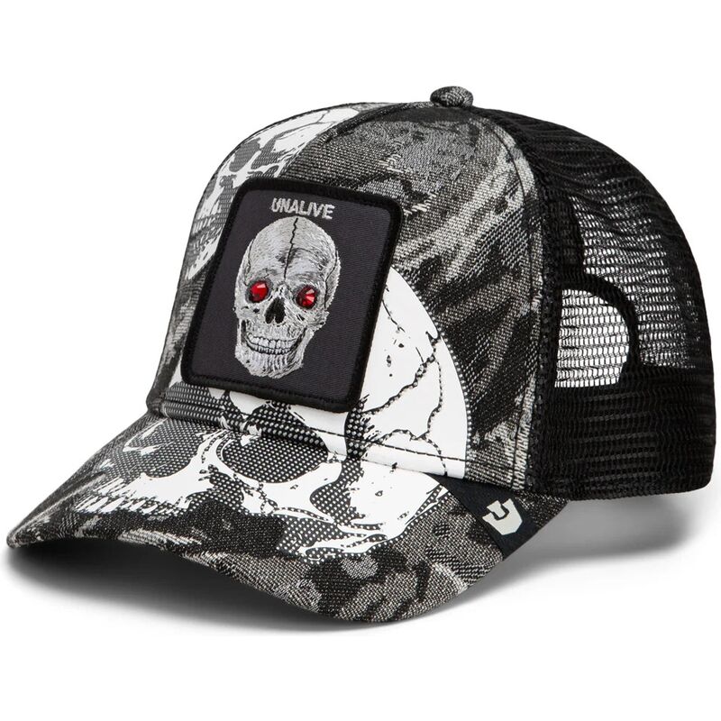 kasketter-buet-sort-snapback-bone-head-unalive-the-farm-goorin-bros