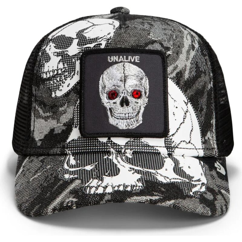 kasketter-buet-sort-snapback-bone-head-unalive-the-farm-goorin-bros
