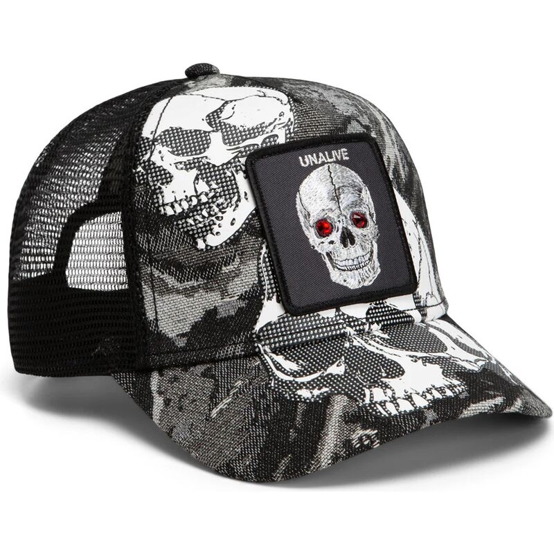 kasketter-buet-sort-snapback-bone-head-unalive-the-farm-goorin-bros