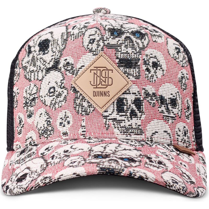kasketter-buet-lyserod-snapback-hft-crasy-sofa-skull-af-djinns