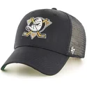 trucker-kasket-sort-med-stort-frontlogo-fra-nhl-anaheim-ducks-fra-47-brand