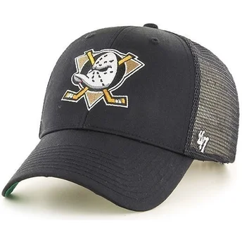trucker-kasket-sort-med-stort-frontlogo-fra-nhl-anaheim-ducks-fra-47-brand