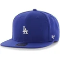 bla-snapback-kasket-med-flad-skygge-og-lille-frontlogo-fra-mlb-los-angeles-dodgers-fra-47-brand