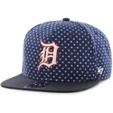 morkebla-snapback-kasket-med-flad-skygge-og-mlb-detroit-tigers-korsprint-fra-47-brand