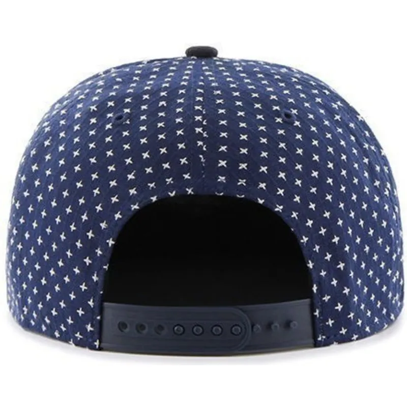 kasketter-flad-marinebla-snapback-estampado-de-cruces-fra-los-angeles-dodgers-mlb-af-47-brand
