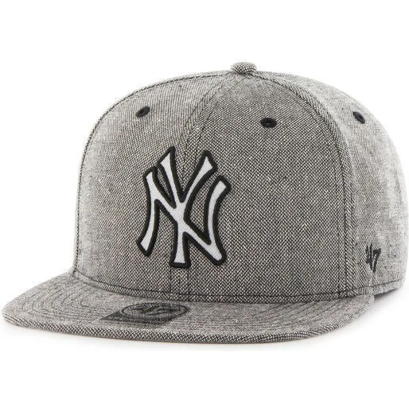 kasketter-flad-sort-snapback-tejido-vaquero-fra-new-york-yankees-mlb-af-47-brand kasketter-flad-sort-snapback-tejido-vaquero-fra-new-york-yankees-mlb-af-47-brand