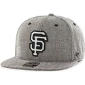 sort-snapback-kasket-med-flad-skygge-og-denimstof-fra-mlb-san-francisco-giants-af-47-brand