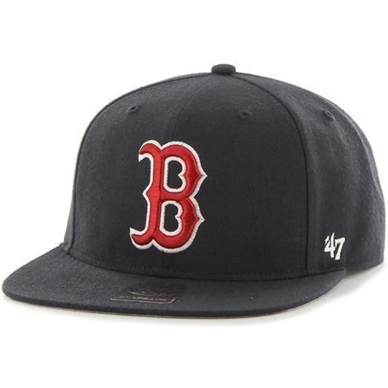 kasketter-flad-marinebla-snapback-lisa-fra-boston-red-sox-mlb-af-47-brand