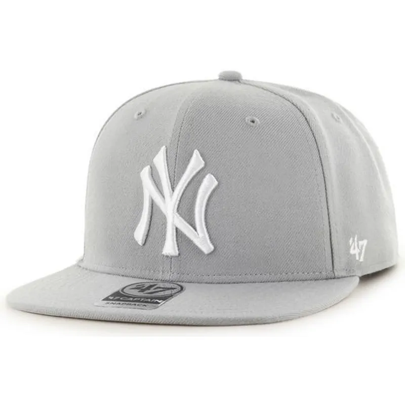 kasketter-flad-gra-snapback-tejido-vaquero-fra-new-york-yankees-mlb-af-47-brand