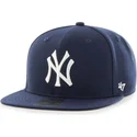 marinebla-flad-snapback-kasket-uden-monster-fra-mlb-new-york-yankees-af-47-brand