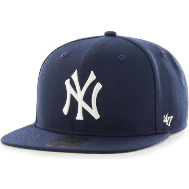 marinebla-flad-snapback-kasket-uden-monster-fra-mlb-new-york-yankees-af-47-brand