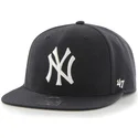 kasketter-flad-marinebla-snapback-liso-fra-new-york-yankees-mlb-af-47-brand
