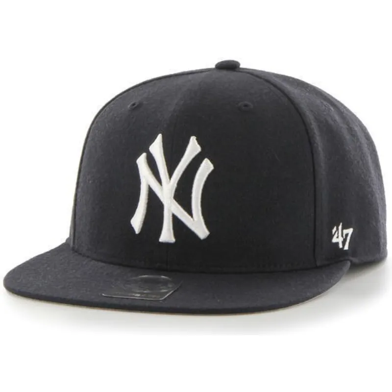 kasketter-flad-marinebla-snapback-liso-fra-new-york-yankees-mlb-af-47-brand