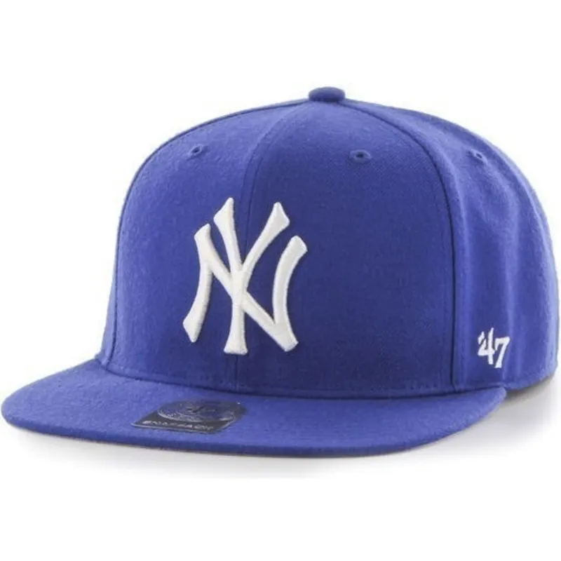 kasketter-flad-bla-snapback-liso-fra-new-york-yankees-mlb-af-47-brand