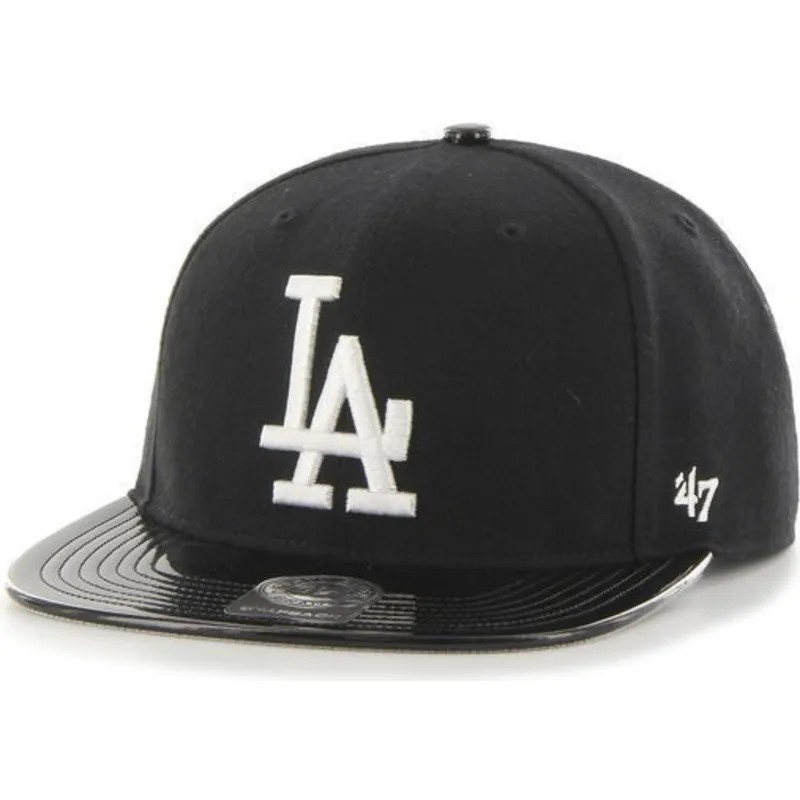 kasketter-flad-sort-snapback-brillante-fra-los-angeles-dodgers-mlb-af-47-brand kasketter-flad-sort-snapback-brillante-fra-los-angeles-dodgers-mlb-af-47-brand