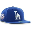 bla-flad-snapback-kasket-med-mlb-los-angeles-dodgers-logo-pa-siden-fra-47-brand