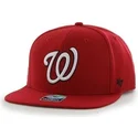 kasketter-flad-rod-snapback-lisa-lateral-fra-washington-nationals-mlb-af-47-brand