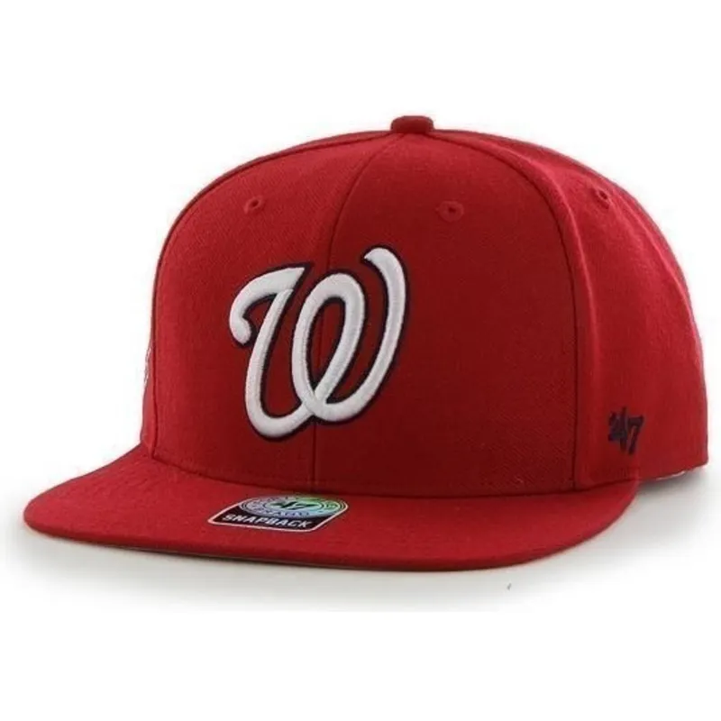kasketter-flad-rod-snapback-lisa-lateral-fra-washington-nationals-mlb-af-47-brand