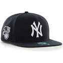 flad-marinebla-snapback-kasket-med-sidelogo-fra-mlb-new-york-yankees-af-47-brand