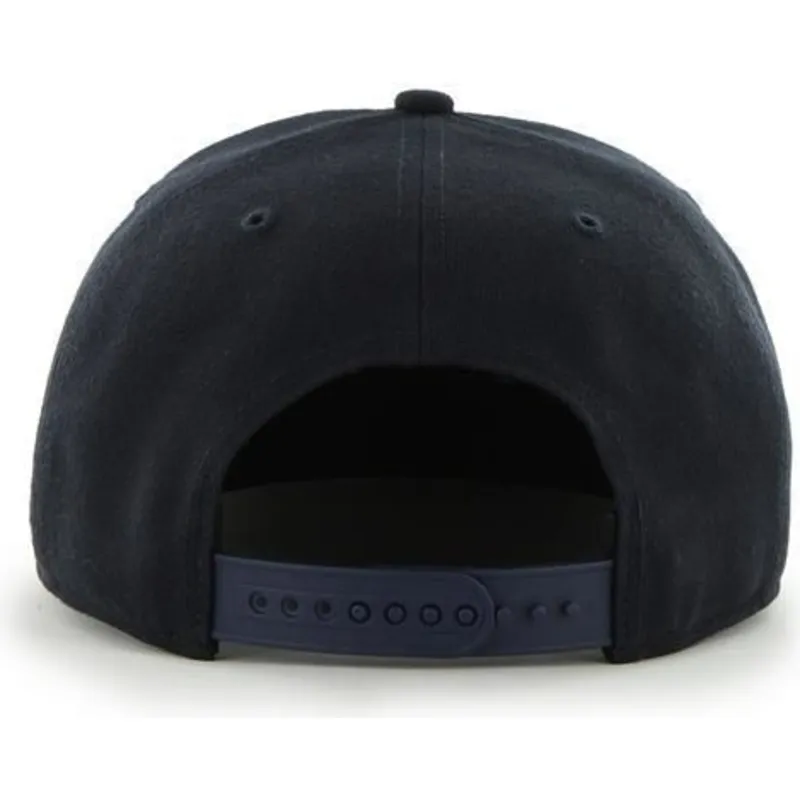 flad-marinebla-snapback-kasket-med-sidelogo-fra-mlb-new-york-yankees-af-47-brand