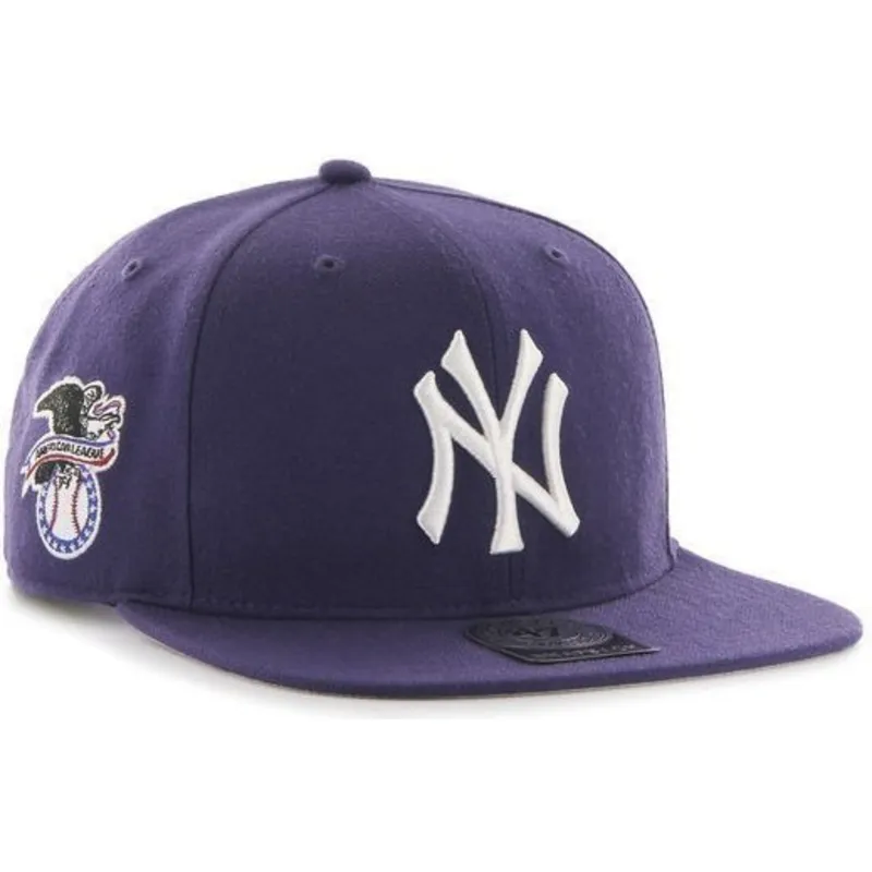 kasketter-flad-violet-snapback-lisa-lateral-fra-new-york-yankees-mlb-af-47-brand