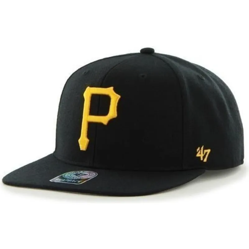 kasketter-flad-sort-snapback-lisa-lateral-fra-pittsburgh-pirates-mlb-af-47-brand kasketter-flad-sort-snapback-lisa-lateral-fra-pittsburgh-pirates-mlb-af-47-brand