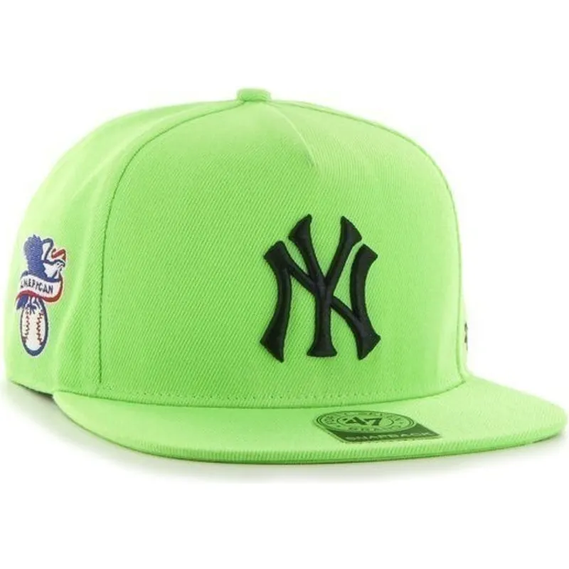 kasketter-flad-gron-snapback-negro-lisa-fra-new-york-yankees-mlb-af-47-brand