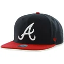 kasketter-flad-marinebla-snapback-fra-atlanta-braves-mlb-af-47-brand
