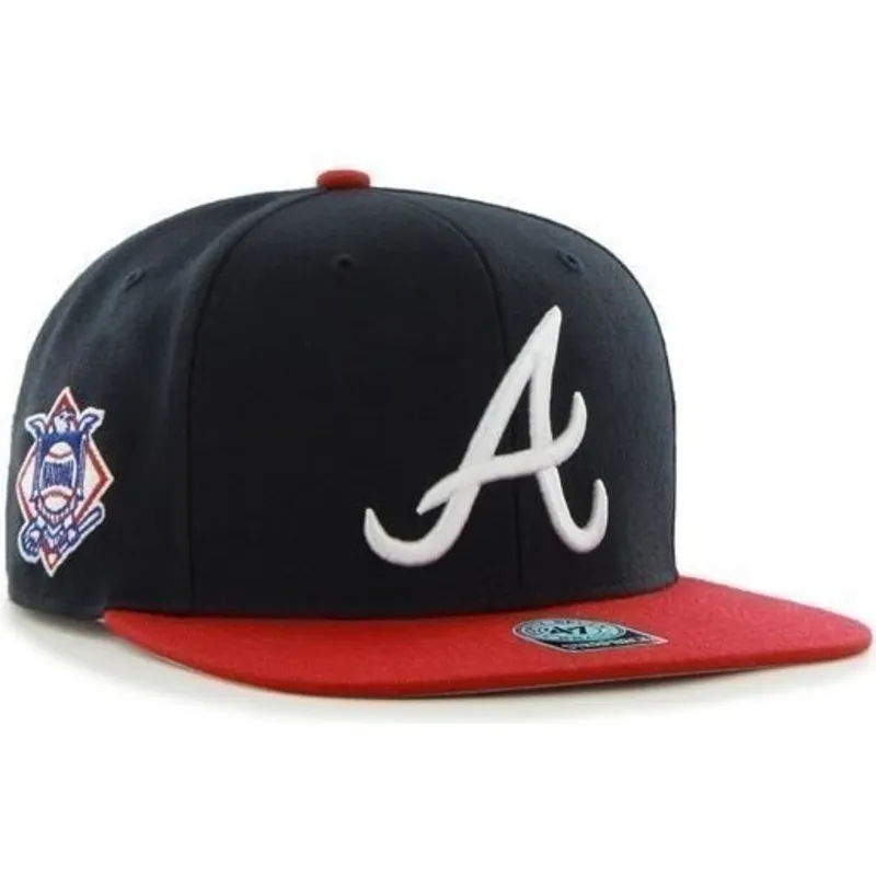 kasketter-flad-marinebla-snapback-fra-atlanta-braves-mlb-af-47-brand
