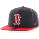 kasketter-flad-marinebla-snapback-fra-boston-red-sox-mlb-af-47-brand