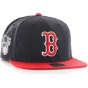 kasketter-flad-marinebla-snapback-fra-boston-red-sox-mlb-af-47-brand