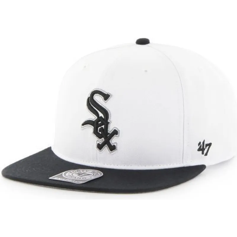 kasketter-flad-hvid-snapback-lisa-lateral-fra-chicago-white-sox-mlb-af-47-brand kasketter-flad-hvid-snapback-lisa-lateral-fra-chicago-white-sox-mlb-af-47-brand