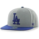 gra-flad-kasket-med-blat-logo-snapback-enkel-med-mlb-los-angeles-dodgers-side-logo-fra-47-brand