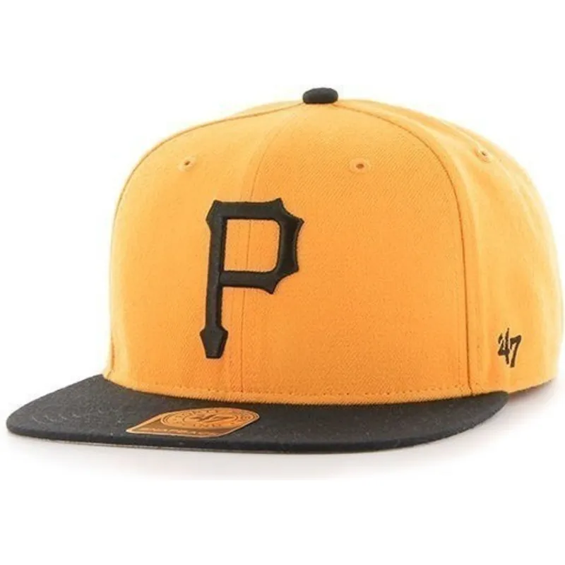 kasketter-flad-gul-snapback-lisa-leteral-fra-pittsburgh-pirates-mlb-af-47-brand
