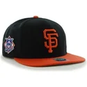 sort-flad-snapback-kasket-med-side-mlb-san-francisco-giants-logo-fra-47-brand