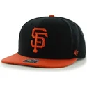 sort-flad-snapback-kasket-med-side-mlb-san-francisco-giants-logo-fra-47-brand