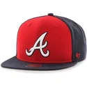 kasketter-flad-marinebla-snapback-liso-lateral-fra-atlanta-braves-mlb-af-47-brand