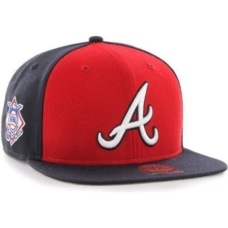 kasketter-flad-marinebla-snapback-liso-lateral-fra-atlanta-braves-mlb-af-47-brand
