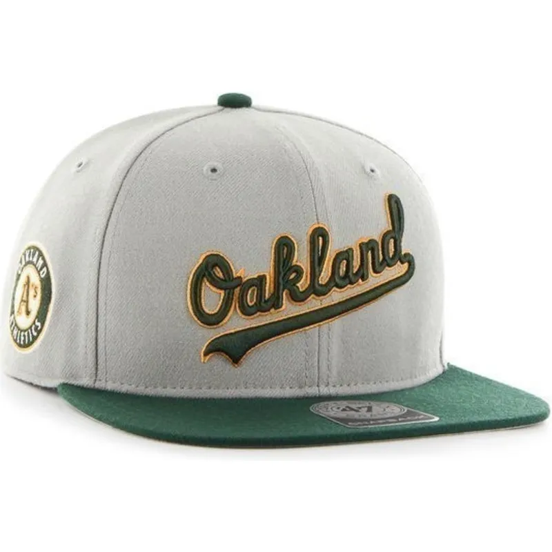 kasketter-flad-gra-snapback-lateral-fra-oakland-athletics-mlb-af-47-brand kasketter-flad-gra-snapback-lateral-fra-oakland-athletics-mlb-af-47-brand