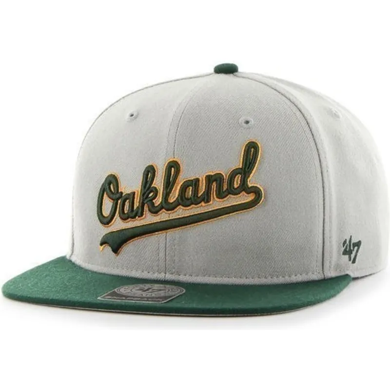 kasketter-flad-gra-snapback-lateral-fra-oakland-athletics-mlb-af-47-brand kasketter-flad-gra-snapback-lateral-fra-oakland-athletics-mlb-af-47-brand