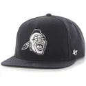 morkebla-snapback-kasket-med-flad-skygge-og-mlb-atlanta-braves-side-logo-fra-47-brand