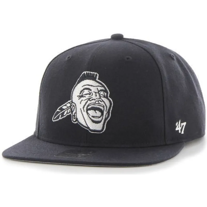 kasketter-flad-marinebla-snapback-lateral-fra-atlanta-braves-mlb-af-47-brand kasketter-flad-marinebla-snapback-lateral-fra-atlanta-braves-mlb-af-47-brand
