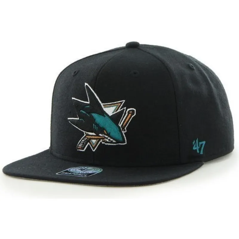 kasketter-flad-sort-snapback-fra-san-jose-sharks-nhl-af-47-brand