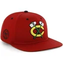 kasketter-flad-rod-snapback-lisa-fra-chicago-blackhawks-nhl-af-47-brand