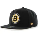 sort-flad-snapback-kasket-nhl-boston-bruins-fra-47-brand