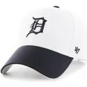mlb-detroit-tigers-kasket-med-hvid-krum-skygge-og-marinebla-skygge-fra-47-brand